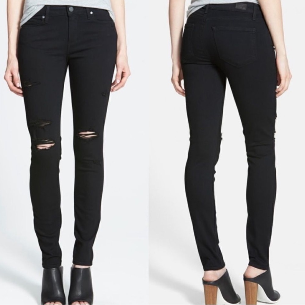 PAIGE Women's Black Skinny Jeans